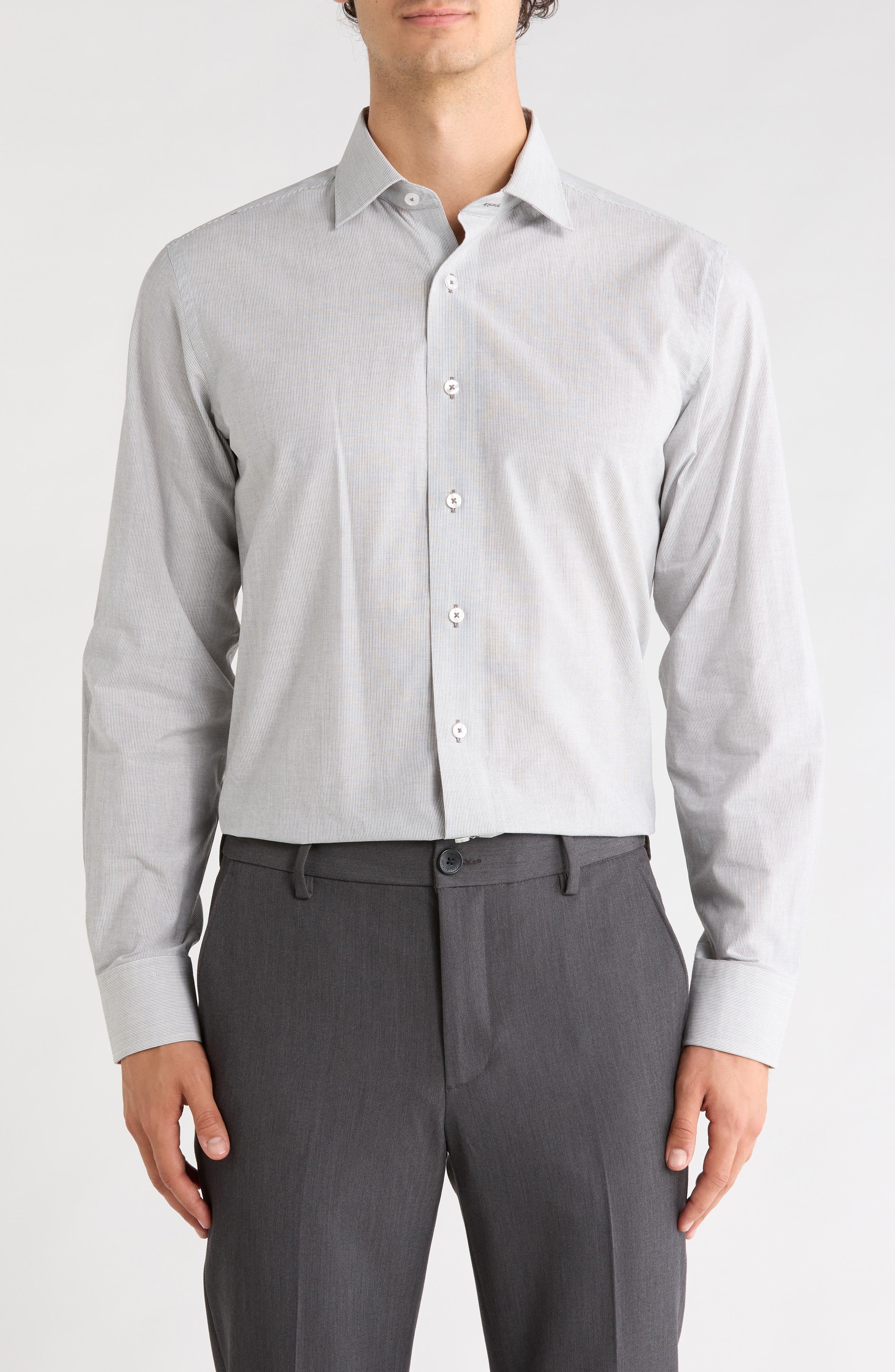 Trim Fit Stripe Dress Shirt