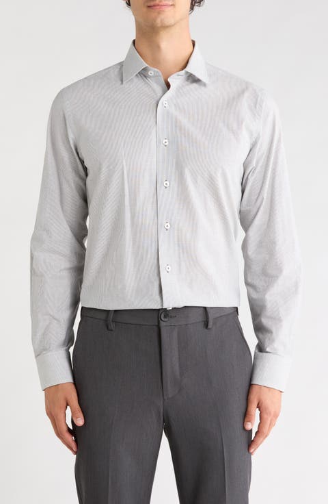 Trim Fit Stripe Dress Shirt
