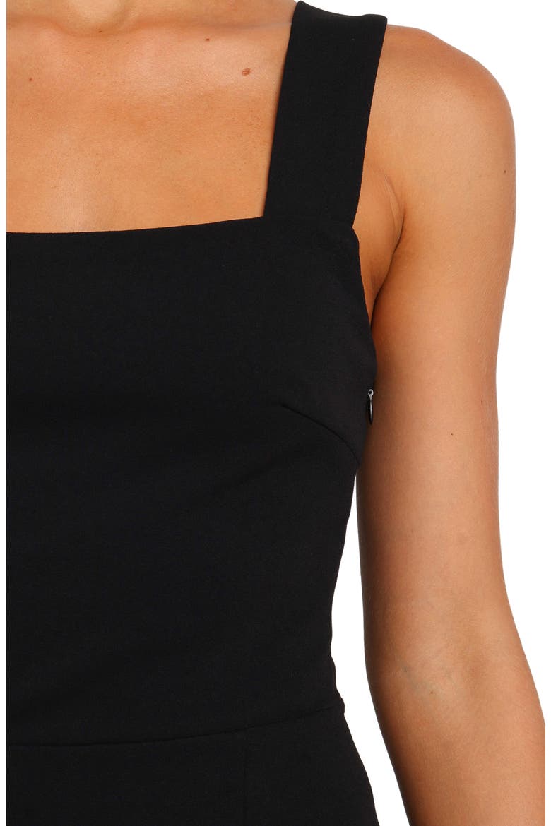Hyatt Square Neck Sleeveless Midi Dress, Alternate, color, BLACK