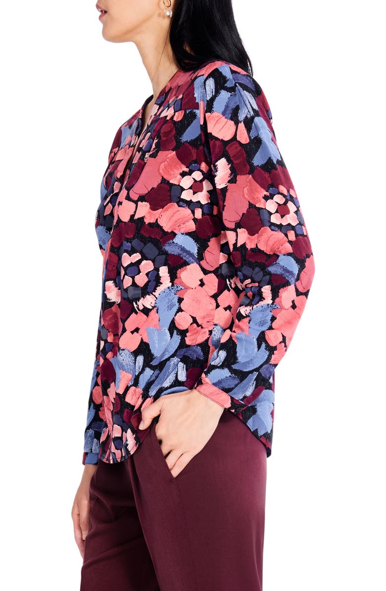NIC+ZOE Autumn Bloom Live-In Top, Alternate, color, Red Multi