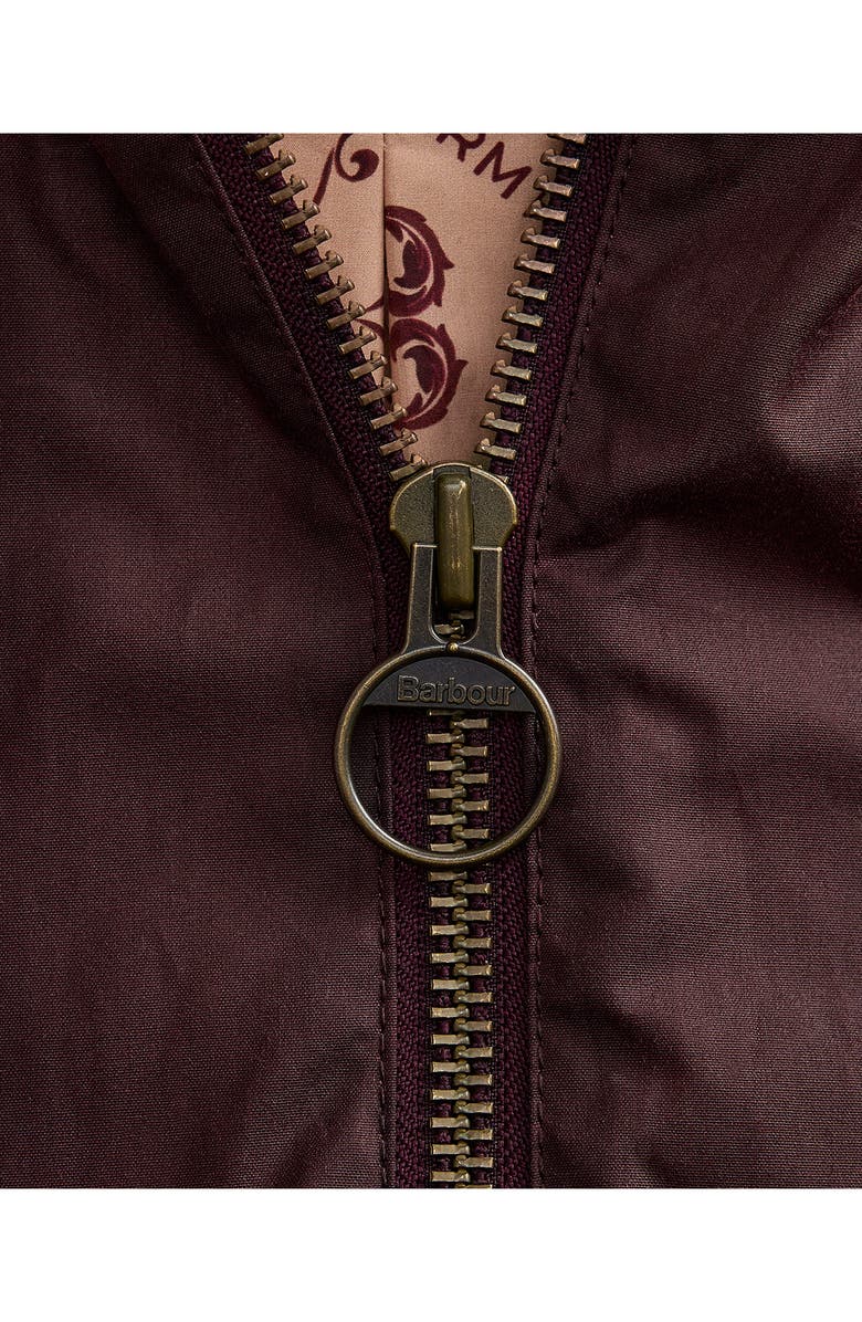 Barbour x FARM Rio Thais Waxed Cotton Jacket, Alternate, color, 