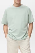 MANGO Relaxed Fit Cotton & Linen Raglan T-Shirt