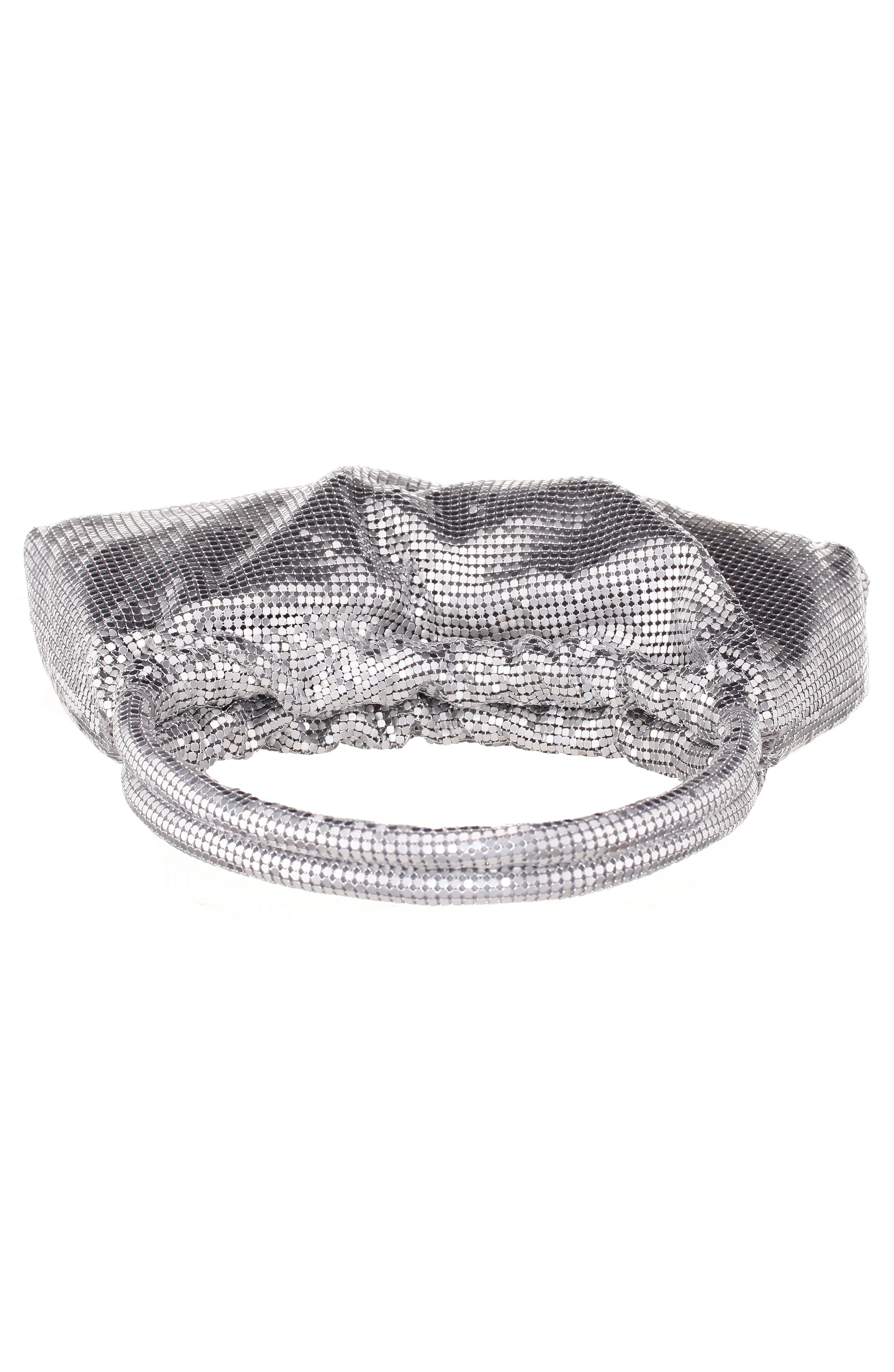 Nina Joyce Mesh Top Handle Bag, Alternate, color, Silver