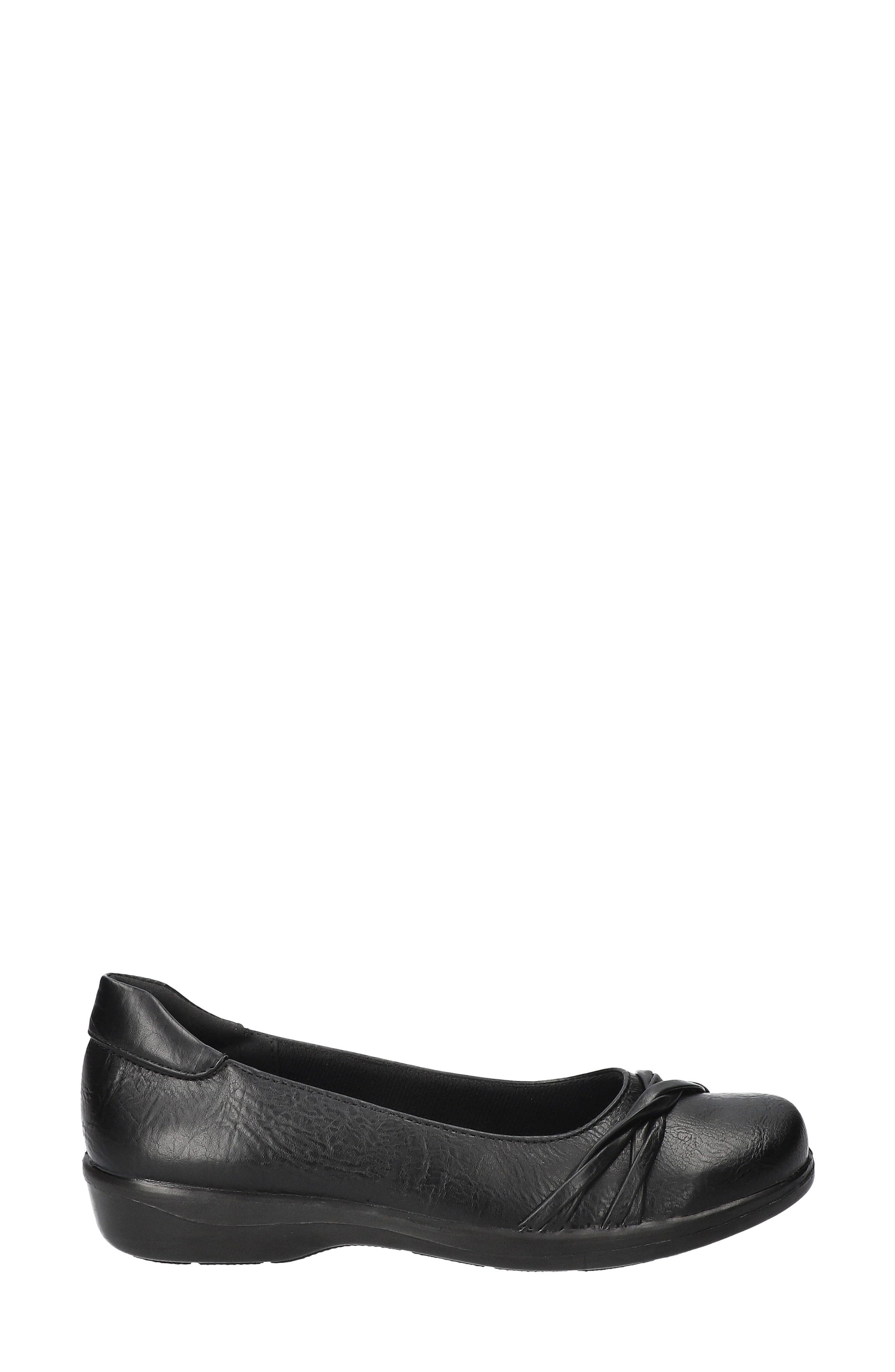 Paulie Faux Leather Flat, Alternate, color, BLACK
