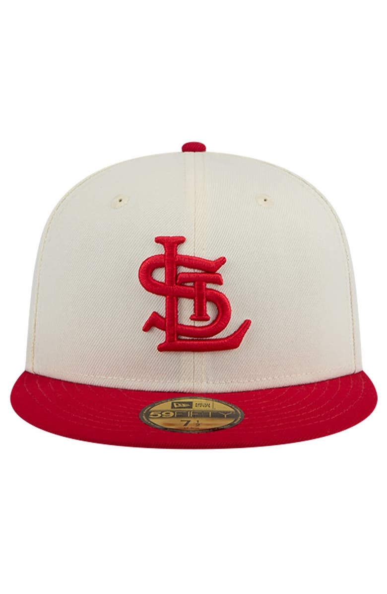 New Era Men's New Era White St. Louis Cardinals Cooperstown Collection Chrome 59FIFTY Fitted Hat, Alternate, color, 