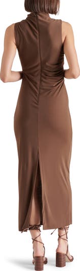 Mo Funnel Neck Matte Jersey Dress