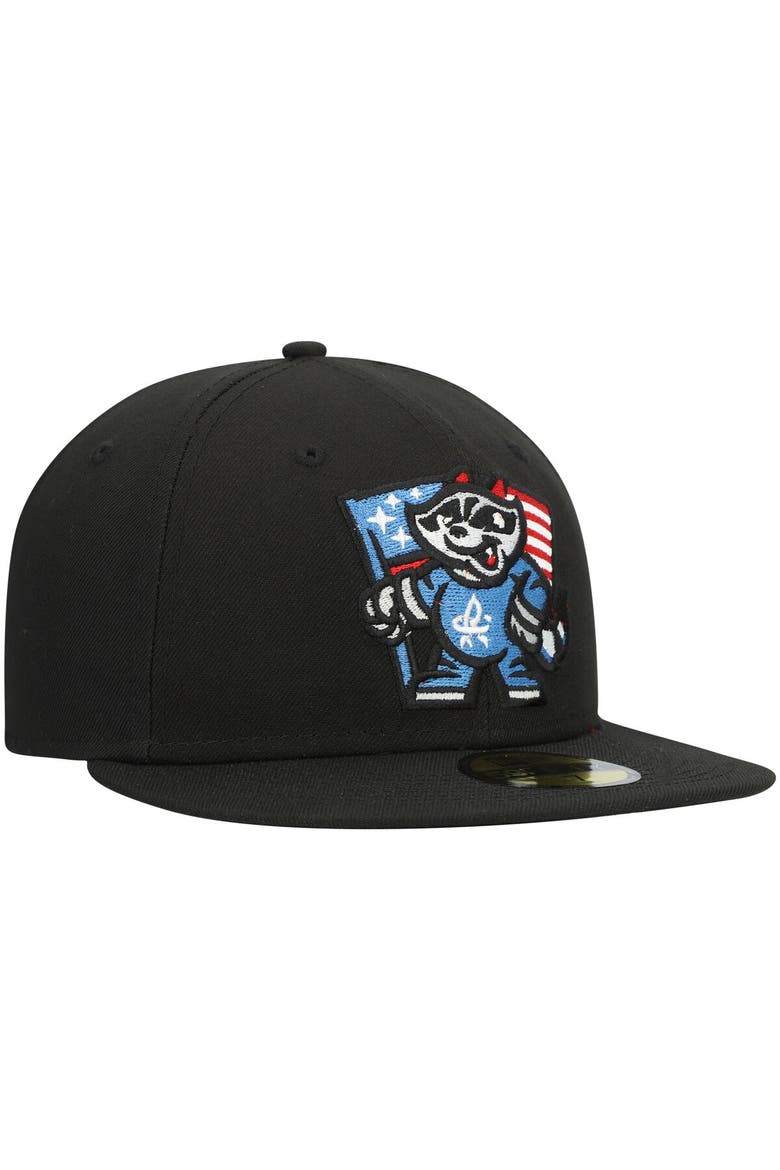Men's New Era Black Rocket City Trash Pandas Authentic Collection Team Alternate 59FIFTY Fitted Hat, Alternate, color, Black