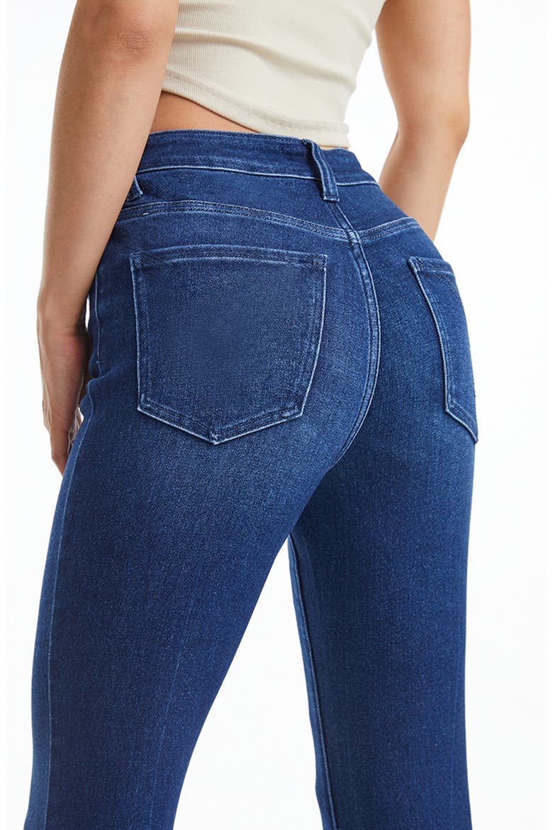 High Waist Flare Jeans, Alternate, color, DARK BLUE