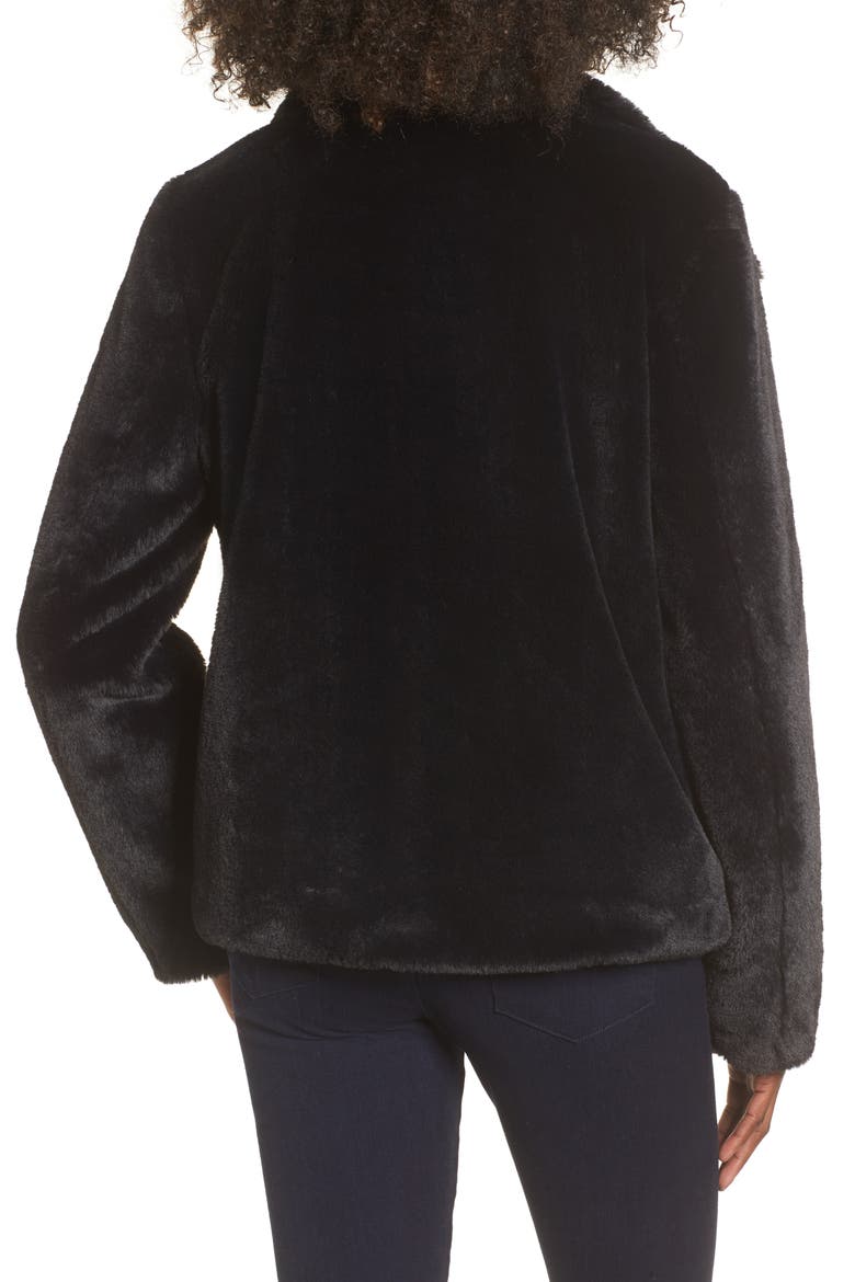 Fur-Fect Faux Fur Jacket, Alternate, color, BLACK