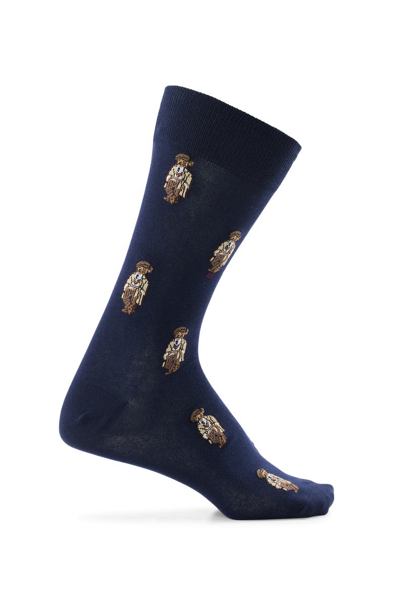 Polo Ralph Lauren Big & Tall Charles Bear 2-pk Crew Socks, Alternate, color, Navy