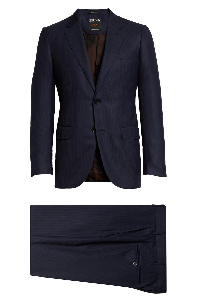 ZEGNA Stripe Centoventimila Couture Wool Suit, Alternate, color, 