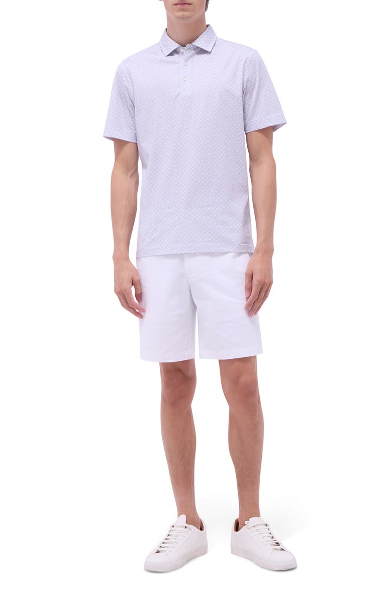 Bugatchi Victor OoohCotton<sup>®</sup> Palm Tree Print Polo, Alternate, color, Sand