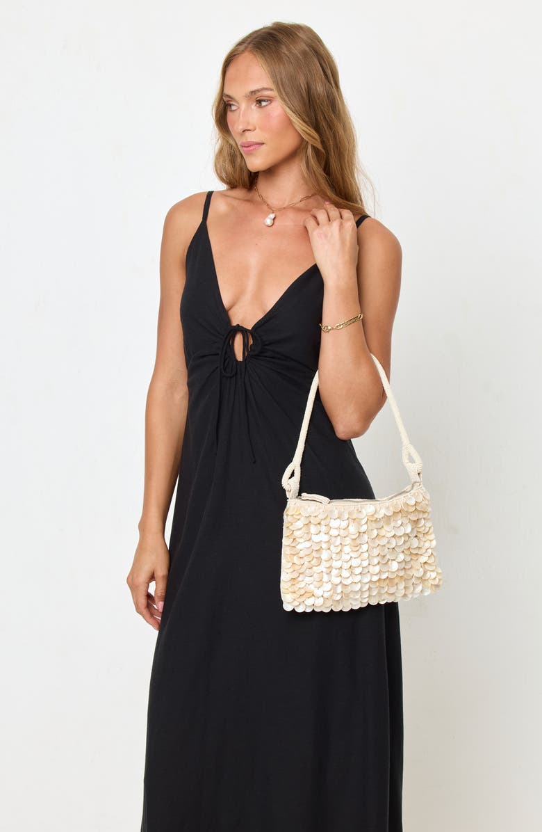 LSPACE Campbell Embellished Shoulder Bag, Alternate, color, Cream