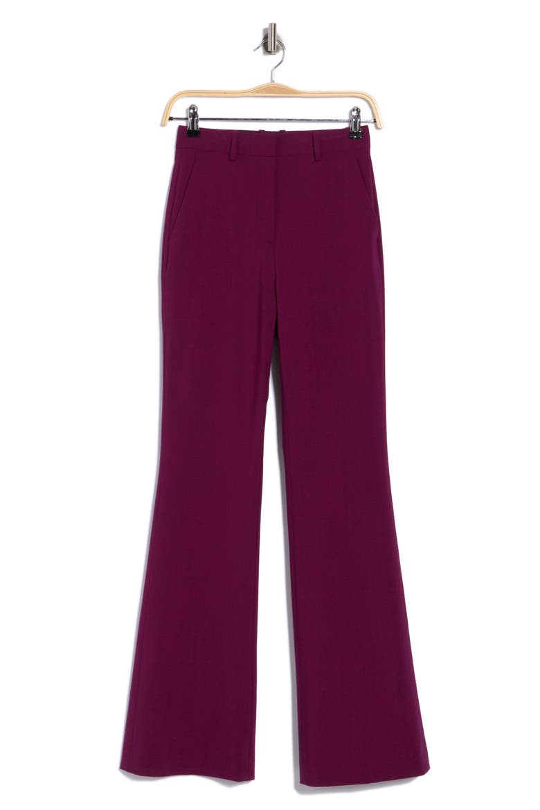 Demitria Sevona High Waist Stretch Wool Pants, Main, color, SANGRIA