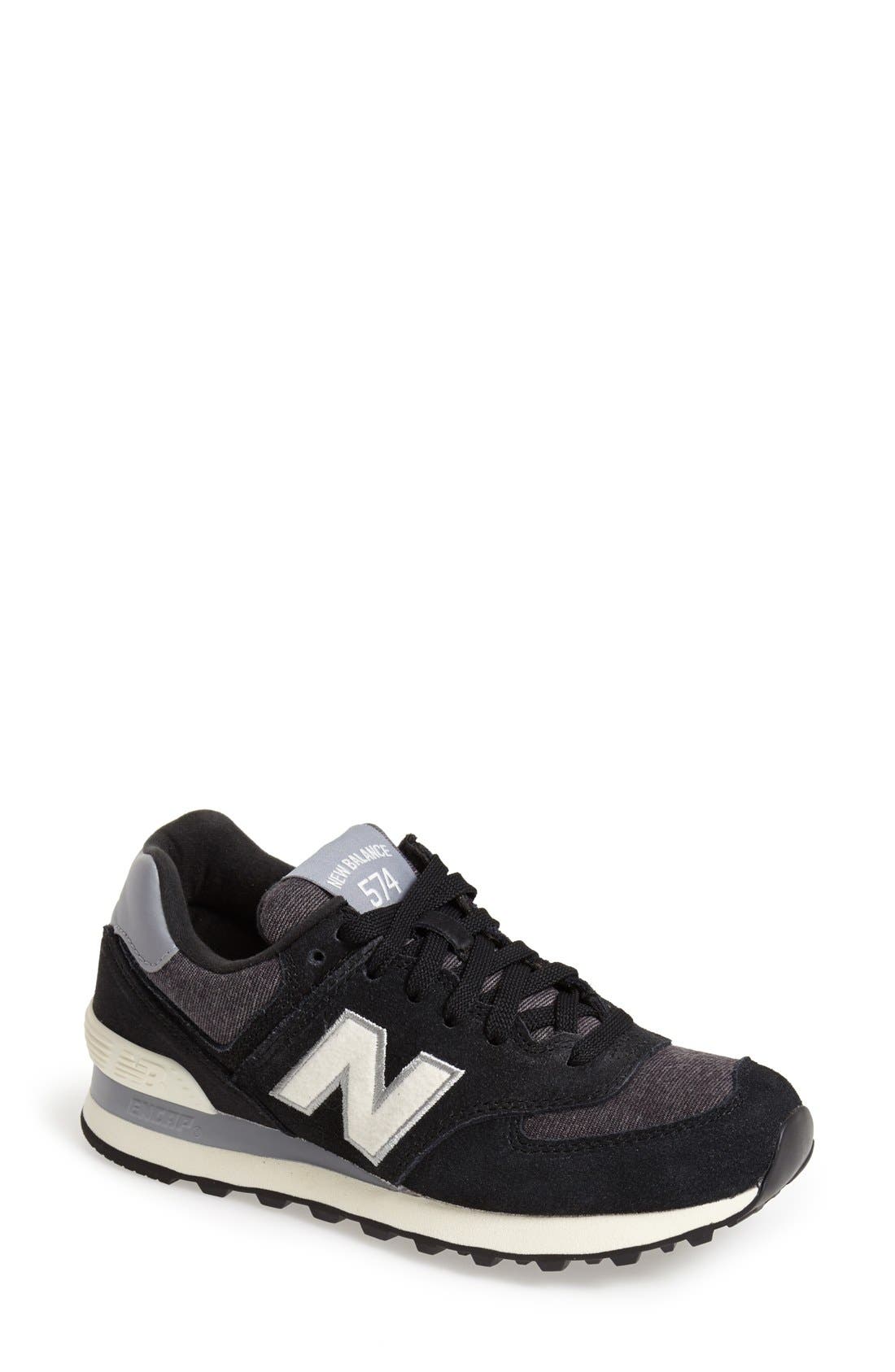 '574' Sneaker, Main, color, GREY/ BLACK/ WHITE