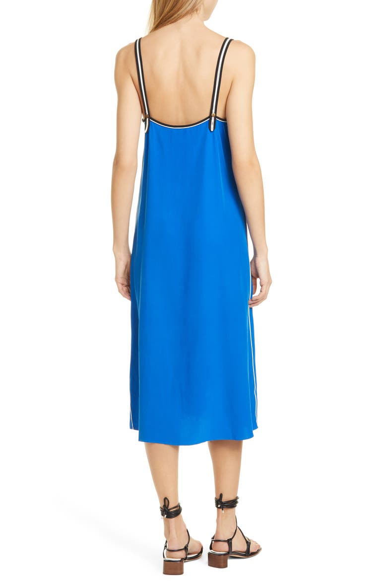 Luca Silk Midi Slipdress, Alternate, color, SAILOR BLUE