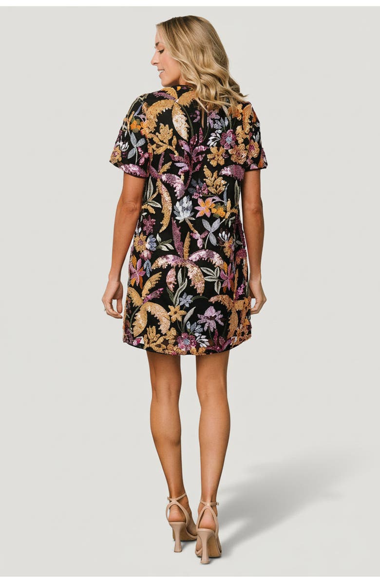 Baltic Børn Patricia Sequin Short Dress, Alternate, color, Black