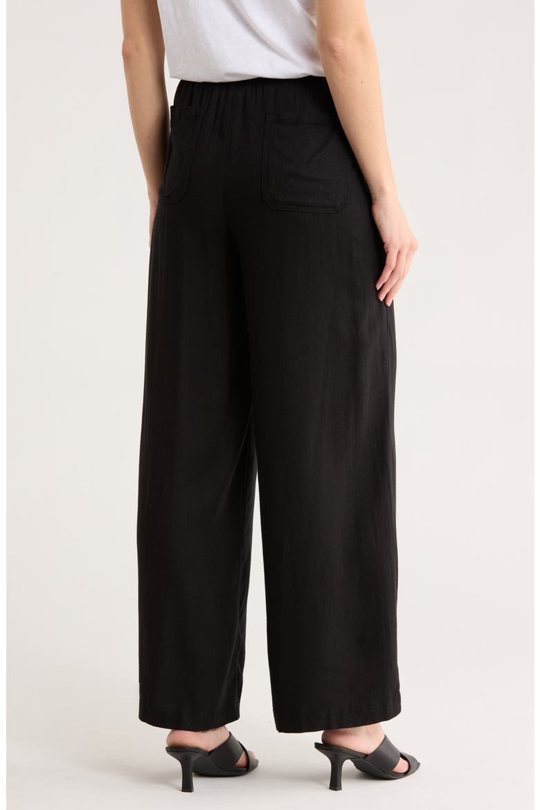 Capri Palazzo Pants, Alternate, color, BLACK
