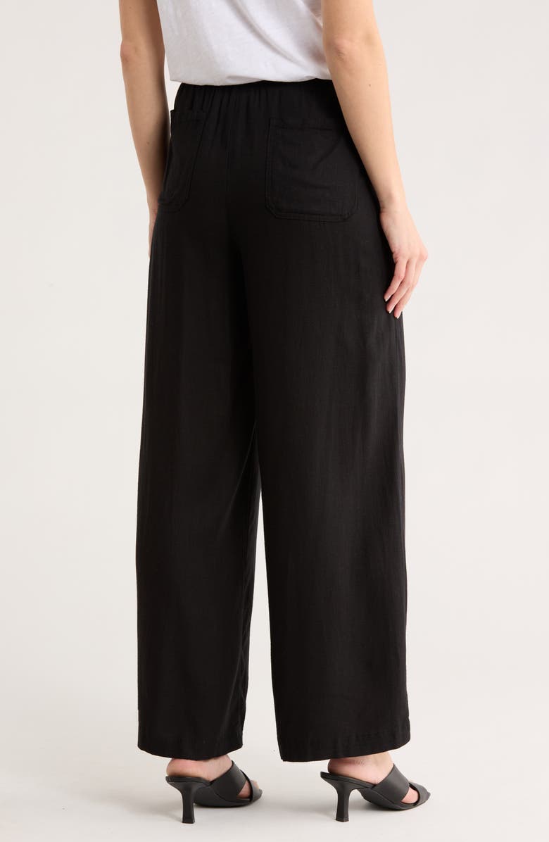 Splendid Capri Palazzo Pants, Alternate, color, Black