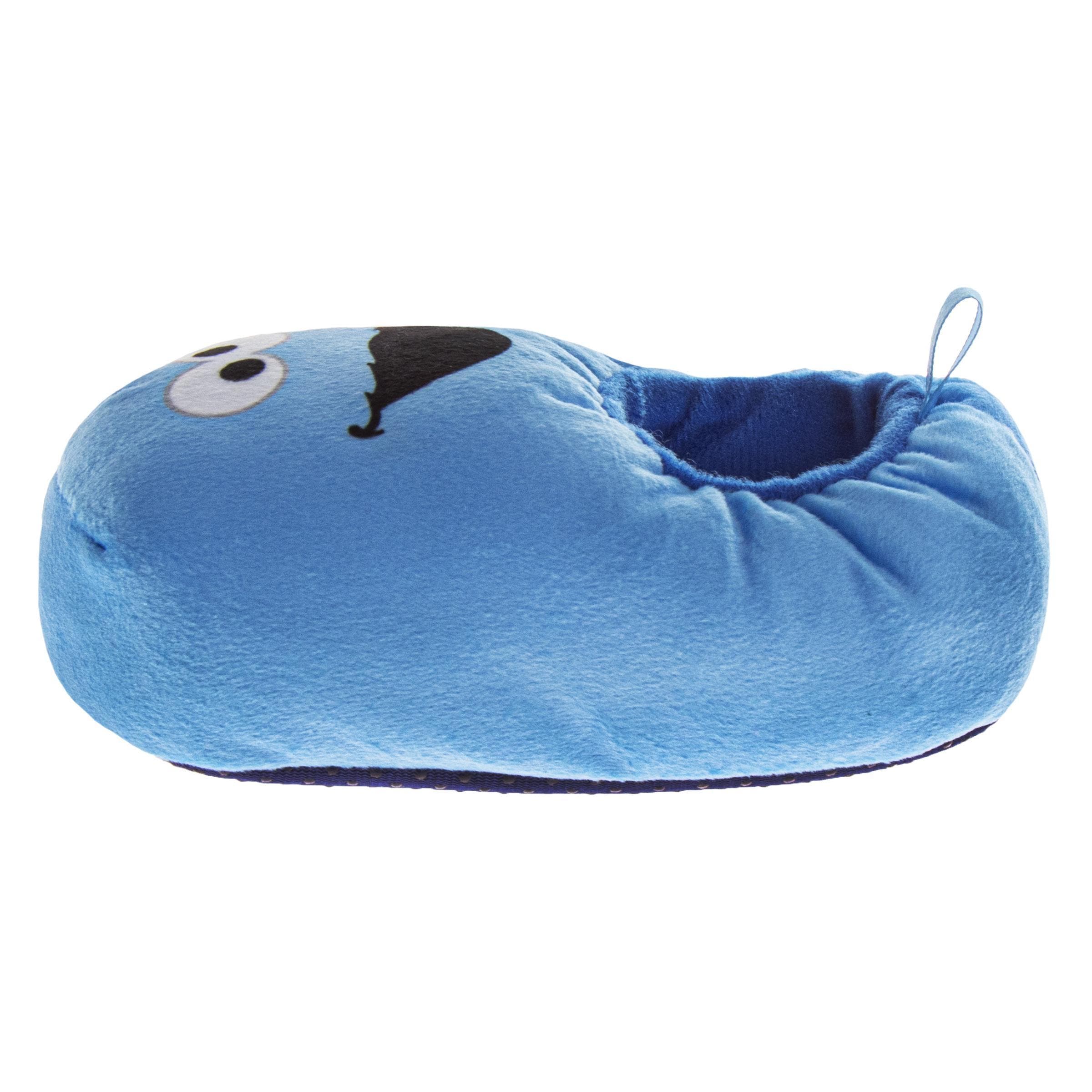 Sesame Street Cookie Monster Design Slippers Boys, Alternate, color, Blue