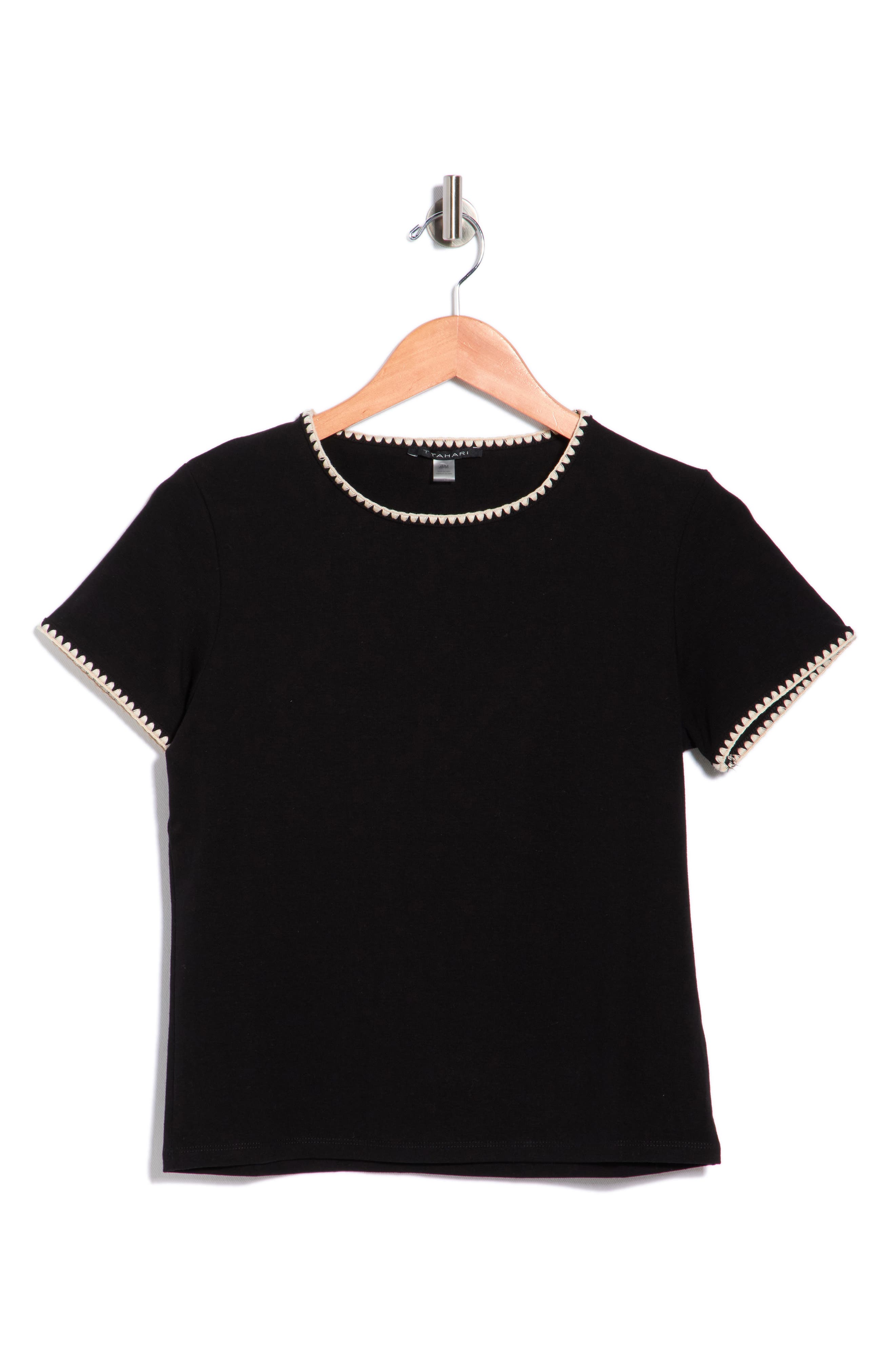T Tahari Short Sleeve Shell Stitched T-Shirt
