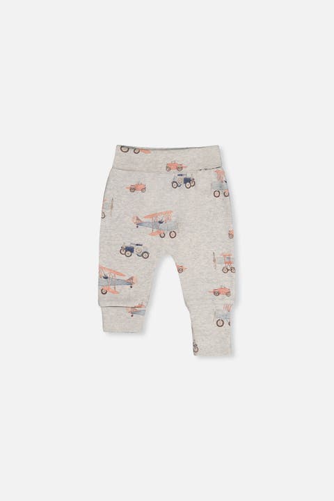 Organic Cotton Airplane Foldover Waist Evolutive Pants