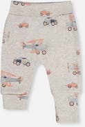 Deux par Deux Organic Cotton Airplane Foldover Waist Evolutive Pants