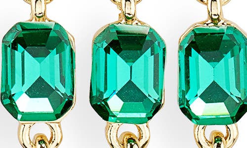 Nordstrom Chunky Crystal Chandelier Earrings In Emerald- Gold