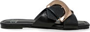CHASE AND CHLOE Cross Strap Slide Sandal