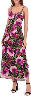 Siena Printed Chiffon Midi Dress
