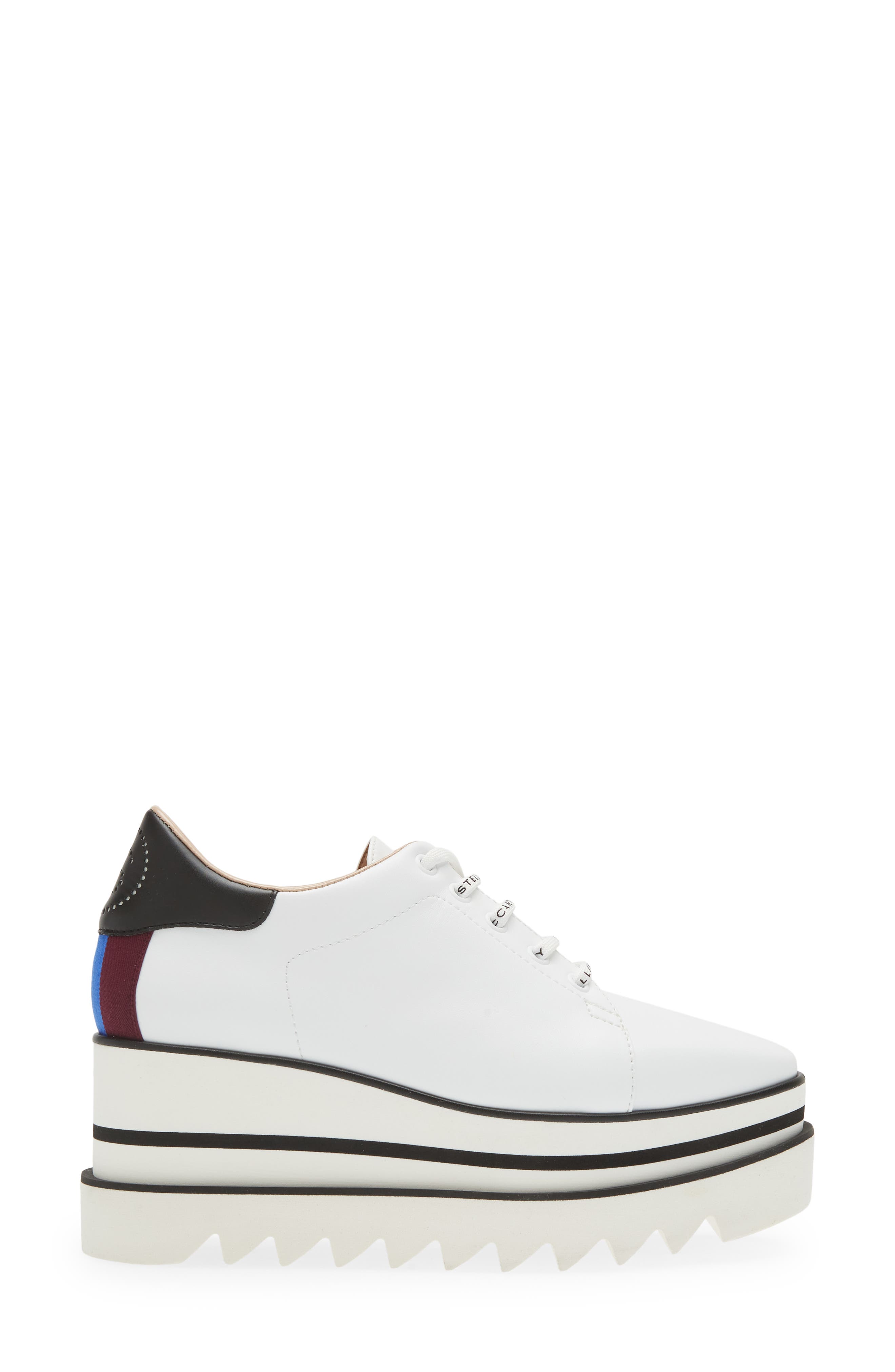 Stella McCartney Sneak-Elyse Platform Sneaker, Alternate, color, White/ Black/ Plum