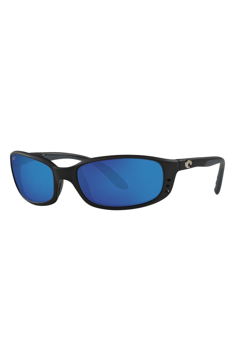 Costa Del Mar 59mm Polarized Oval Sunglasses, Alternate, color, Black