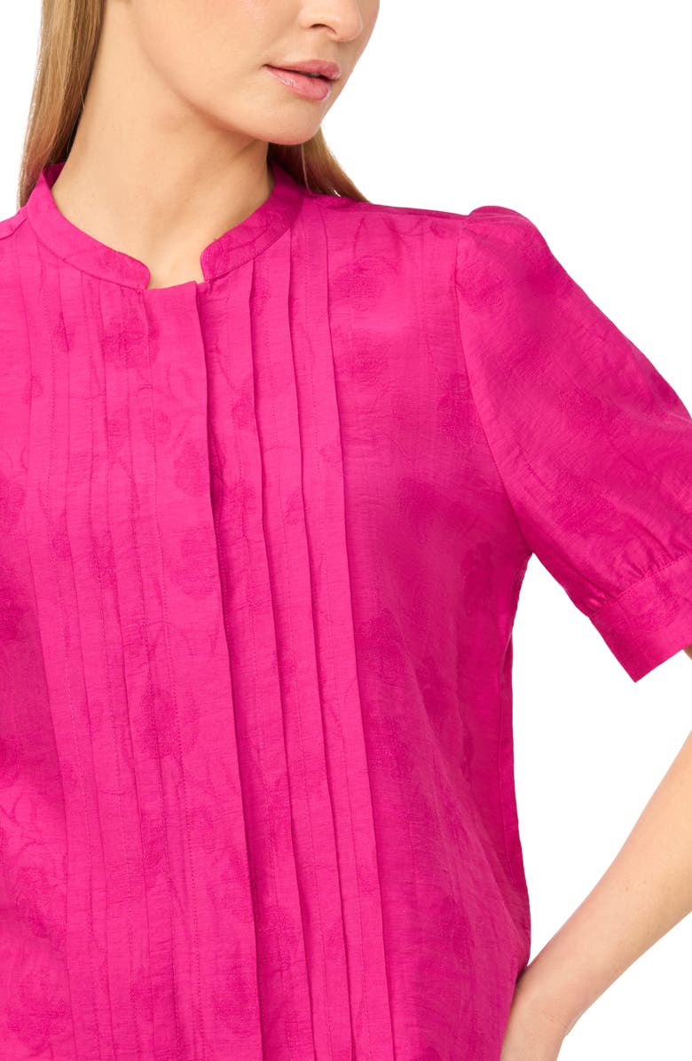 Halogen<sup>®</sup> Pintuck Pleat Button-Up Top, Alternate, color, Bright Orchid