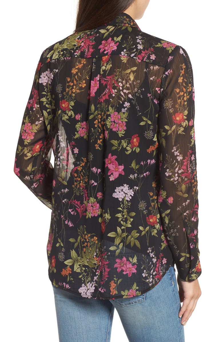 KUT from the Kloth Eve Print Semi-Sheer Blouse, Alternate, color,