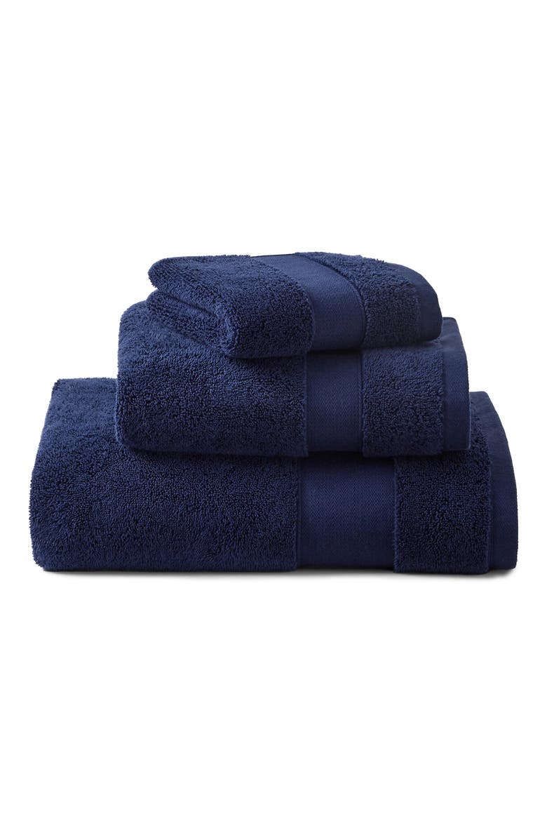 Watson Cotton Terry Cloth Bath Towel, Main, color, NAVY
