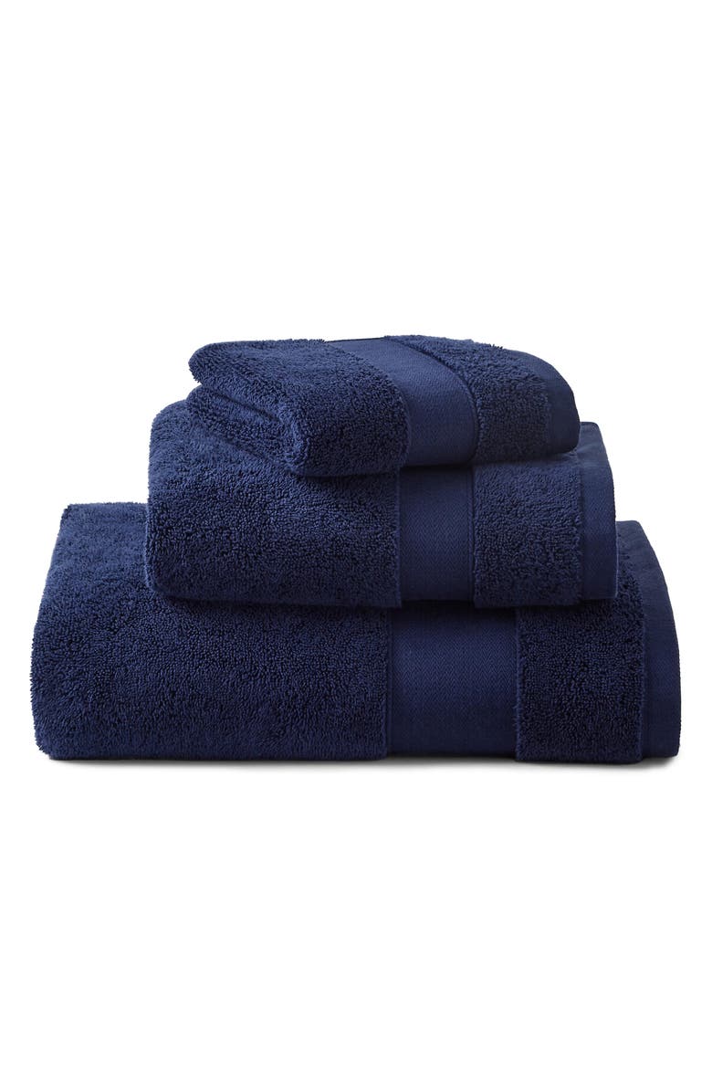 Lauren Ralph Lauren Watson Cotton Terry Cloth Bath Towel, Main, color, Navy