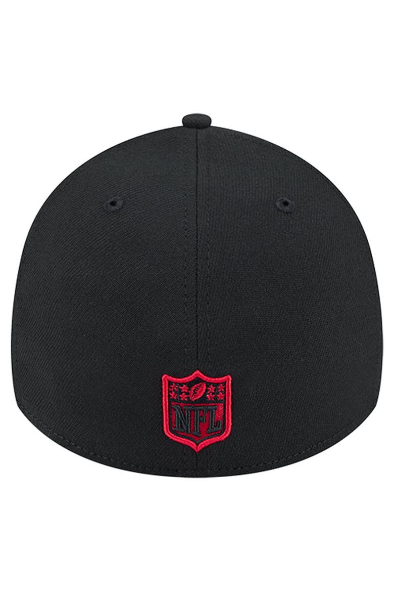 Men's New Era Black San Francisco 49ers Stripes 39THIRTY Flex Hat, Alternate, color, Black