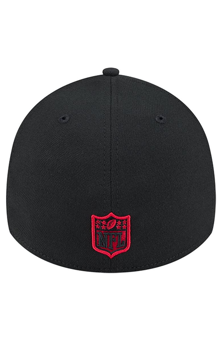 New Era Men
s New Era Black San Francisco 49ers Stripes 39THIRTY Flex Hat, Alternate, color, Black