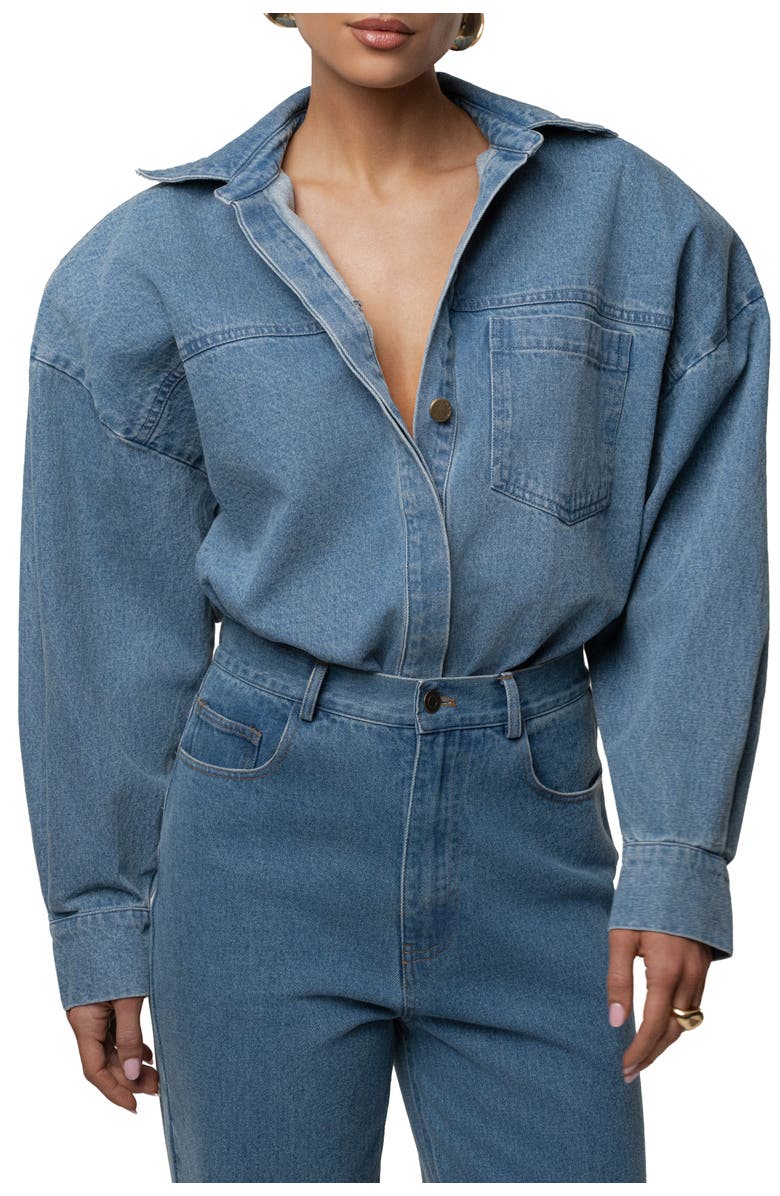 JLUXLABEL Unstoppable Bodysuit, Main, color, Blue