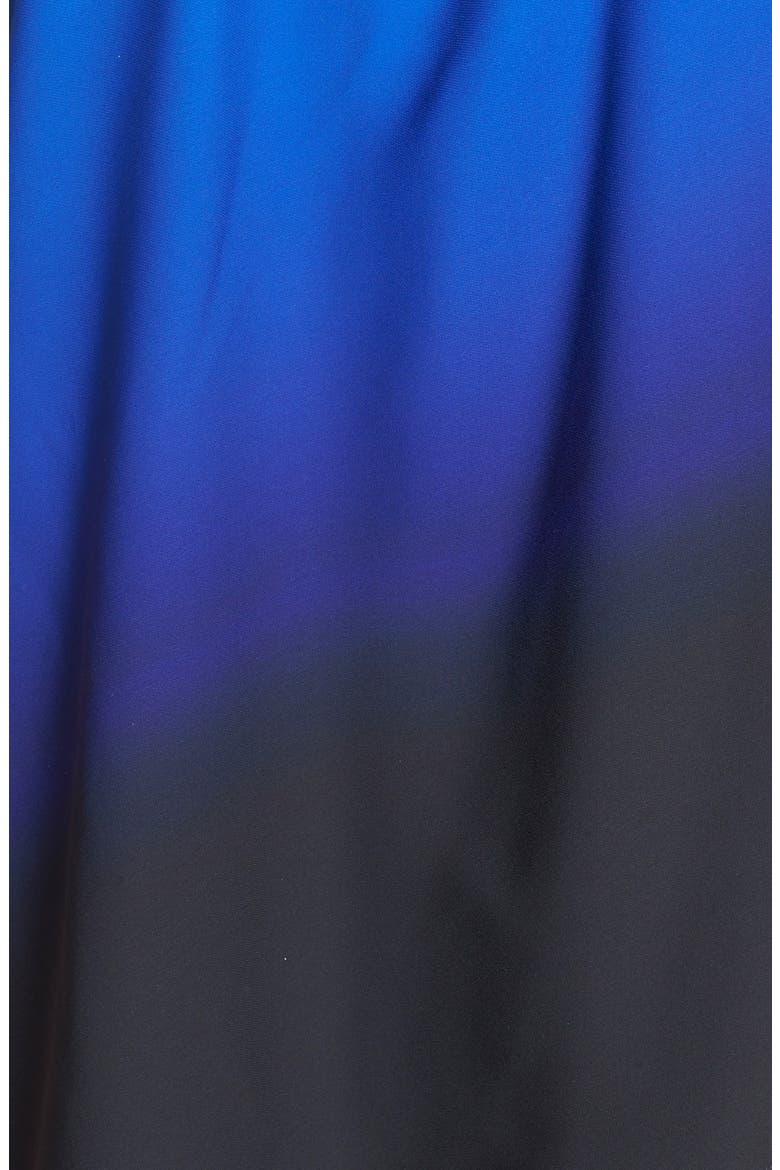 Asymmetrical One-Shoulder Dress, Alternate, color, COBALT BLACK OMBRE