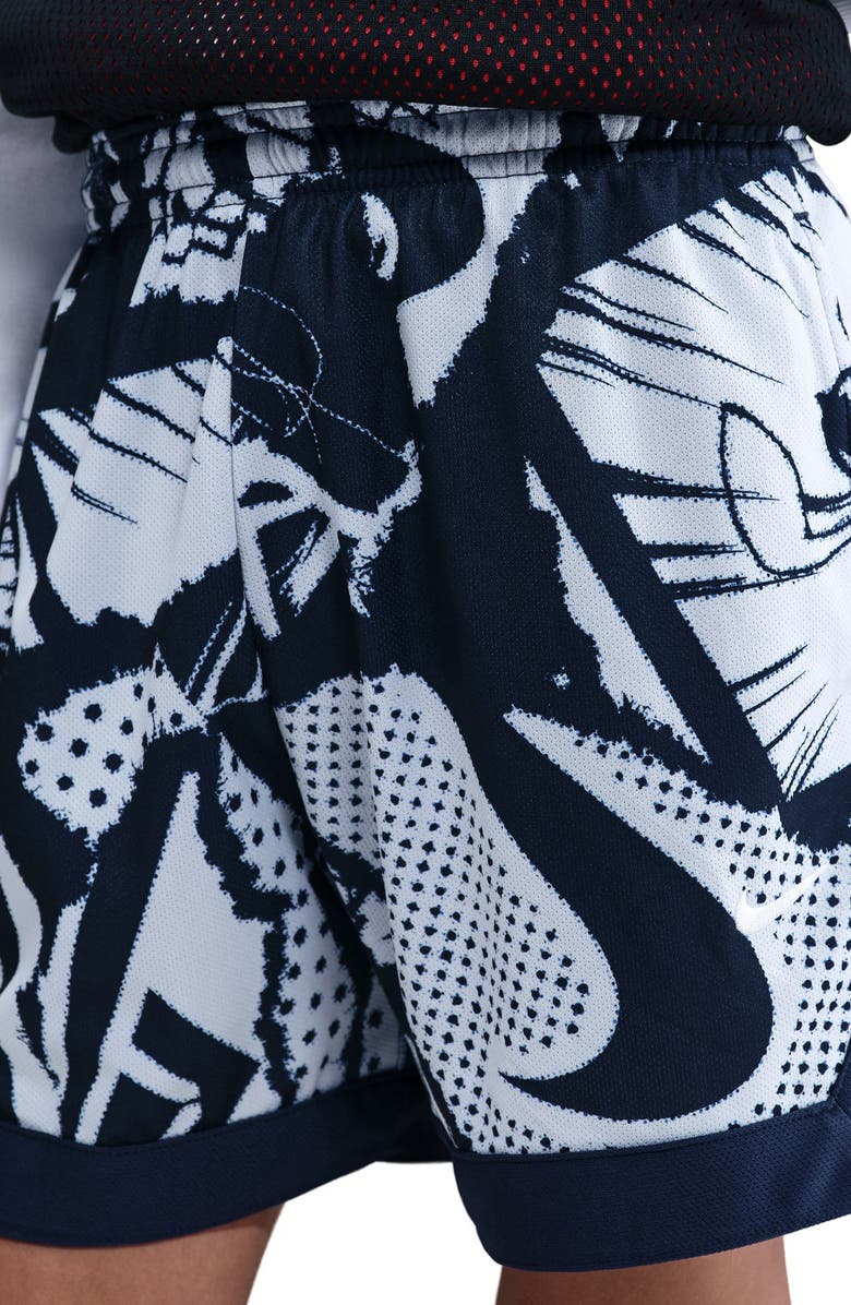 Nike Kids' Dri-FIT Mesh Court Shorts, Alternate, color, Midnight Navy/ White