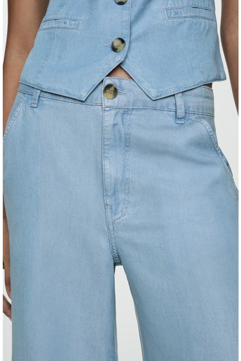 Lyocell Wide Leg Pants, Alternate, color, LIGHT BLUE