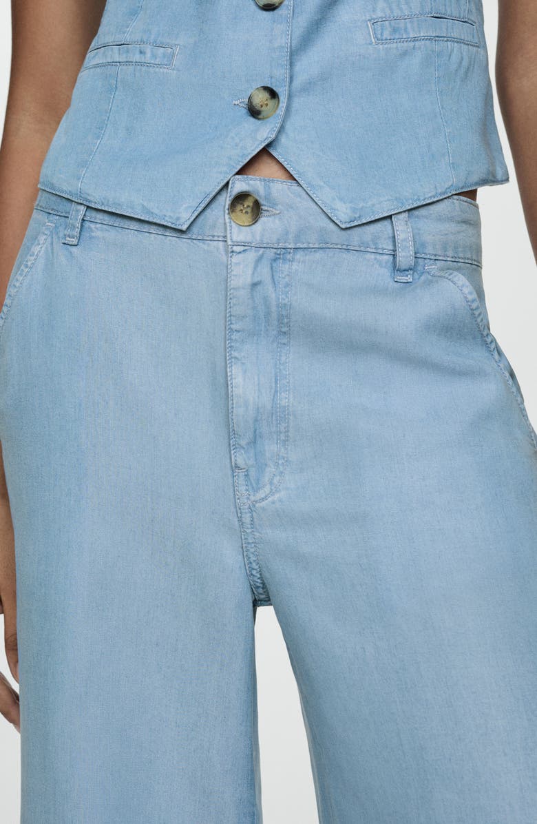 MANGO Lyocell Wide Leg Pants, Alternate, color, 