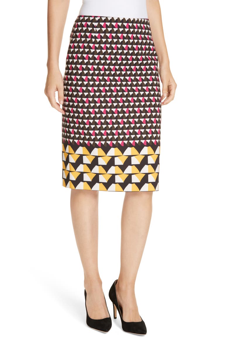 Vareika Anthracite Mélange Pencil Skirt, Main, color, MATCHED GRAPHICS