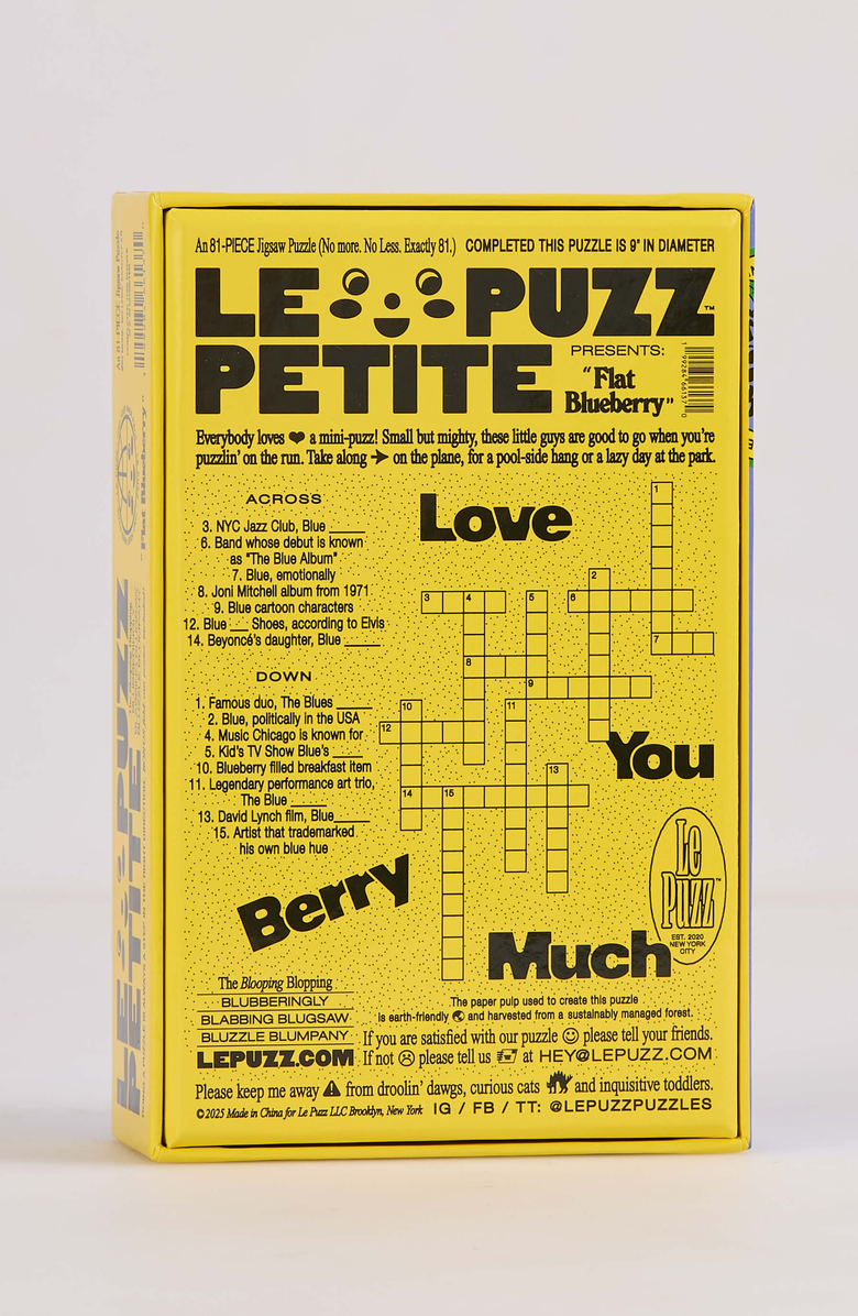 Le Puzz Flat Blueberry 81 Piece Mini Jigsaw Puzzle, Alternate, color, NO COLOR