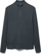 MANGO Rib Quarter Zip Sweater
