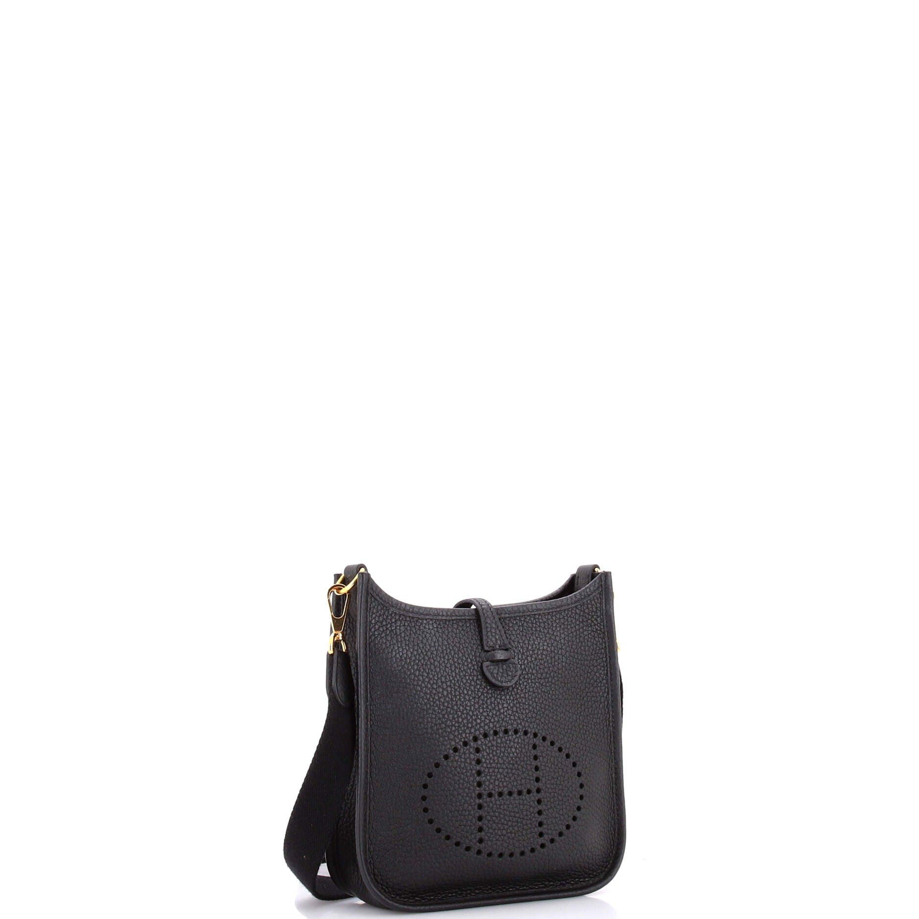 Pre-Owned Hermes Evelyne Bag Gen III Clemence TPM, Alternate, color, Noir