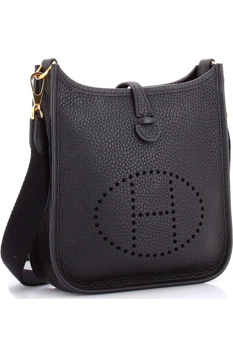 Pre-Owned Hermes Evelyne Bag Gen III Clemence TPM, Alternate, color, Noir