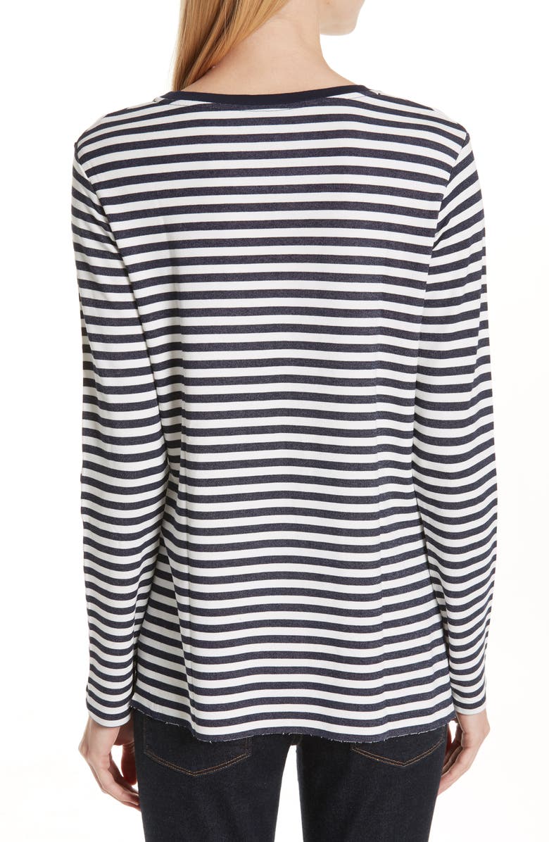 Majestic Filatures Stripe French Terry Top, Alternate, color, 