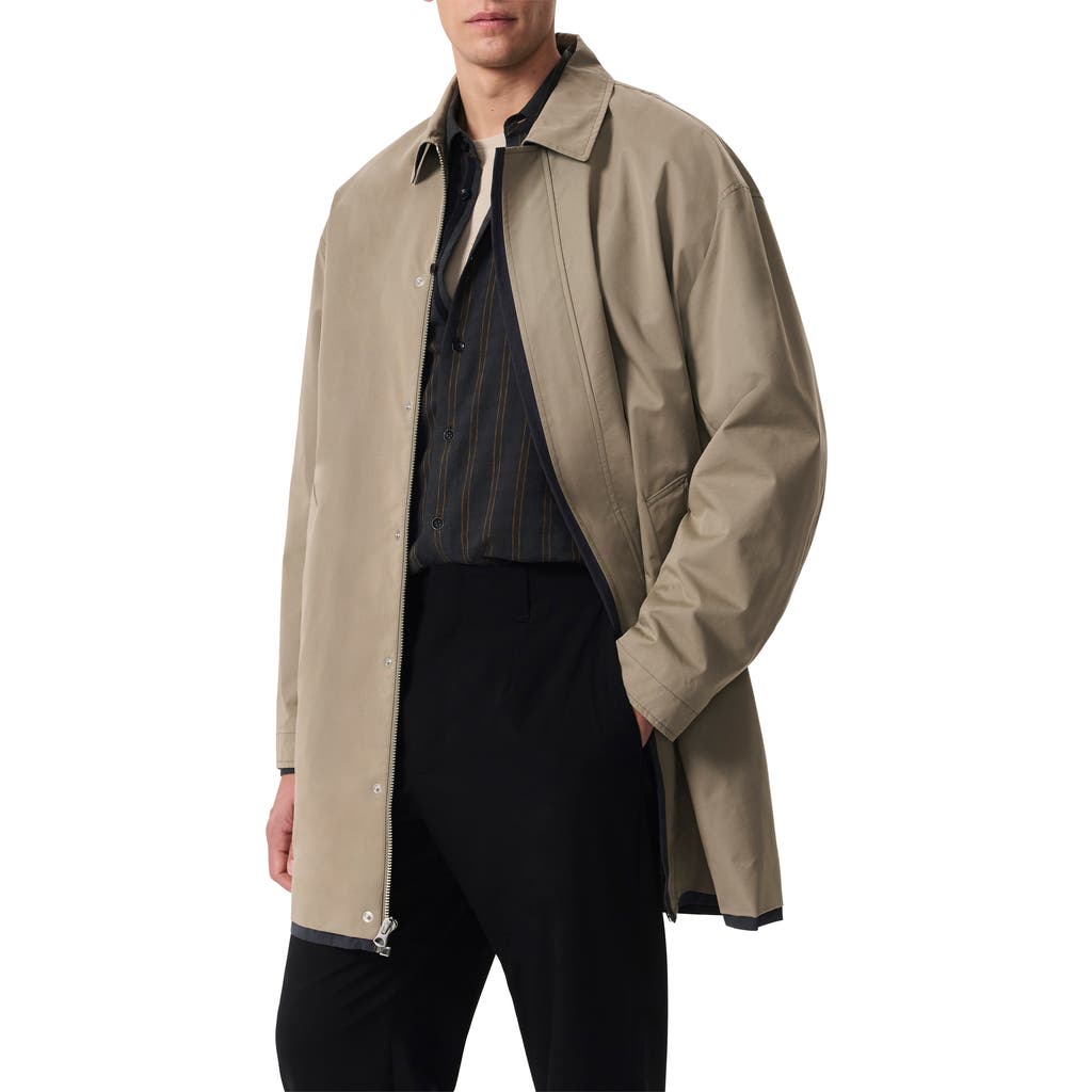 Rag & Bone Thomas Cotton Blend Car Coat In Brown